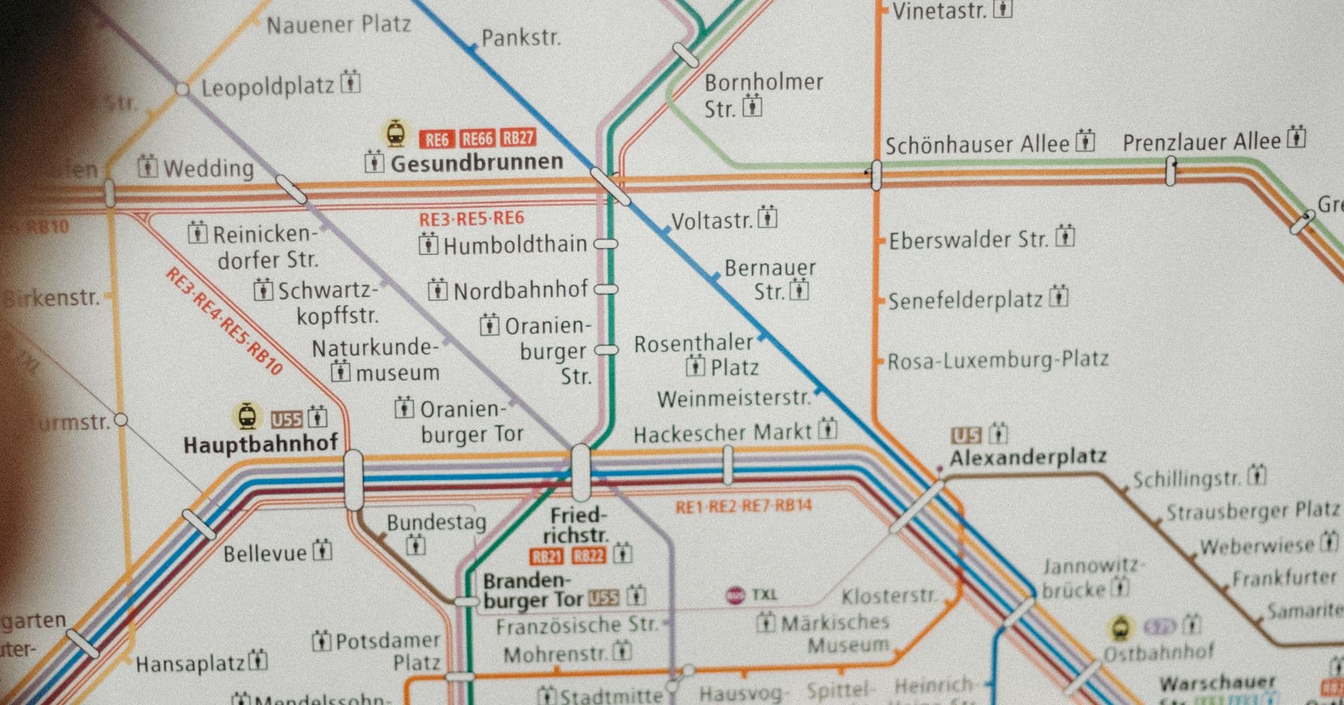 A subway map of connected lines and stations — like internal links connecting the pages on a site